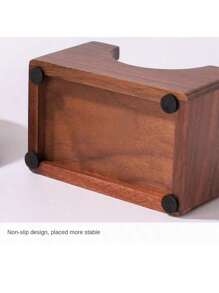 1set Black Walnut Wooden Cup Coasters, Round&Square Wooden Mug Mat, Heat Resistant Coffee Pad, Tea Accessories Collection