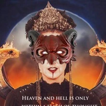 1pc Devil Half Face Mask, Carnival/Halloween Party Costume Accessory