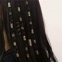 280 pezzi di fermagli per capelli vintage, accessori per capelli in lega di ferro eleganti, gioielli per capelli intrecciati, decorazioni per capelli regolabili, adatte per feste di Ognissanti, trecce personalizzate - Dorato - Visualizzare 3