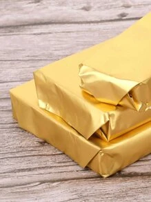 100 Pieces Gold Foil Candy Wrappers Chocolate Wrappers Large Chocolate Bar Wrapping, 7.8 Inch X 7.8 Inch With Heavy Paper Backing Foil, Party Favors Wrappers For Parties, Weddings, Birthdays, Homemade Candy, Chocolate Wrappers - Multicolor - View 8
