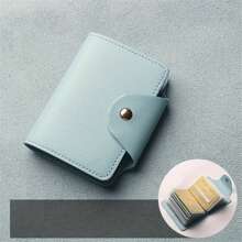 Mini Large Capacity Multi Clear Slots Card Holder, ID Card Credit Card Storage Bag, Portable Lightweight Casual Solid Color Document Package For Travel & Daily Use,Boho Vibes