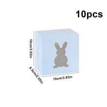 5 件/10 件带窗口的复活节饼干盒，适用于复活节假期糕点、甜甜圈、带透明窗口的饼干兔子、纸杯蛋糕、布朗尼、松露礼物 - 紙本 - 查看 21