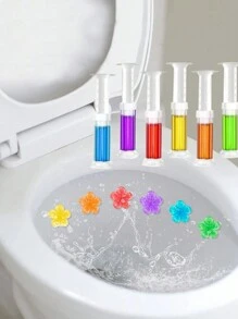 1 pieza Gel con aroma floral para el baño, desodorante y limpiador con aroma a flores para el inodoro (estilo aleatorio)