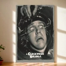 A Clockwork Orange Canvas Print -  Disturbing Imagery Classic Film Poster, Ideal For Cinema Buffs, Alternative Room Decor, Or Unique Home Gallery