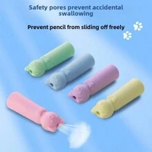 3pcs Cute Cat Pencil Caps, 2-In-1 Eraser & Pencil Topper, Colorful Candy-Colored Cat Pencil Caps - Multicolor - View 8