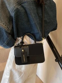 Winter New Fashion Classic Joker Women's Suede Bag, Stitching Fabric Design Burgundy Bag, Letter Pattern Decorative Design Handbag, Square Bag And Shoulder Bag Are All Suitable For Shopping. For Parties And Dates.