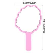 1pc Handle Mirror Cable Silicone Small Mirror Portable Silicone Handheld Mirror Small Gift For Family And Friends