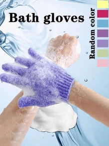 2/8 stuks exfoliërende douchehandschoenen, dubbelzijdige exfoliërende herbruikbare handschoenen, exfoliërende douchehandschoenen, bodyscrubhandschoenen, douchehandschoenen exfoliërende lichaamsreinigingstools