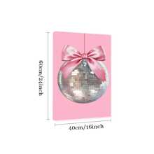 Pink Coquette Room Decor, Coquette Pink Bow Disco Ball Preppy Wall Art, Pink Room Decor Aesthetic, Coquette Posters For Teen Girls Bedroom Decor, Pink Posters Wall Decor - 杏色 - 查看 8