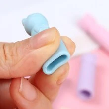 3pcs Cute Cat Pencil Caps, 2-In-1 Eraser & Pencil Topper, Colorful Candy-Colored Cat Pencil Caps - Multicolor - View 9