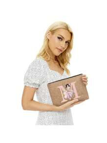 Unique Storage Bag, Cosmetic Bag, Holiday Gift Bag, Square Bag Storage Bag, Multi-Functional And Lightweight Storage Of All Small Items~! Daily Travel Vacation, College Students Outdoor Vacation, Classic Simple Solid Color, Cute Cartoon Letter Pattern, Fashion Bag, Good Friend Travel Accessories, Student Men And Women,Boho Vibes,For Holiday Beach, Bathroom Collection, Bedroom Collection, Large Capacity