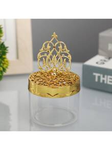 3-częściowe pudełko na cukierki, złote pudełko na cukierki z okienkiem, pudełko na dekoracje na festiwale, urodziny, imprezy i inne imprezy, odpowiednie do pakowania cukierków, ciasteczek, czekolady - Złoto - Zobacz 4