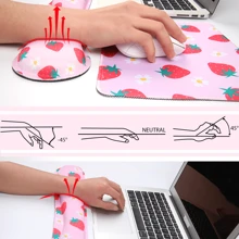 4-Piece Ergonomic Memory Foam Keyboard Wrist Rest, Mouse Pad, Mouse Wrist Rest, Cup Holder Set, Suitable For Laptop, Office, Home, Work, And Gaming