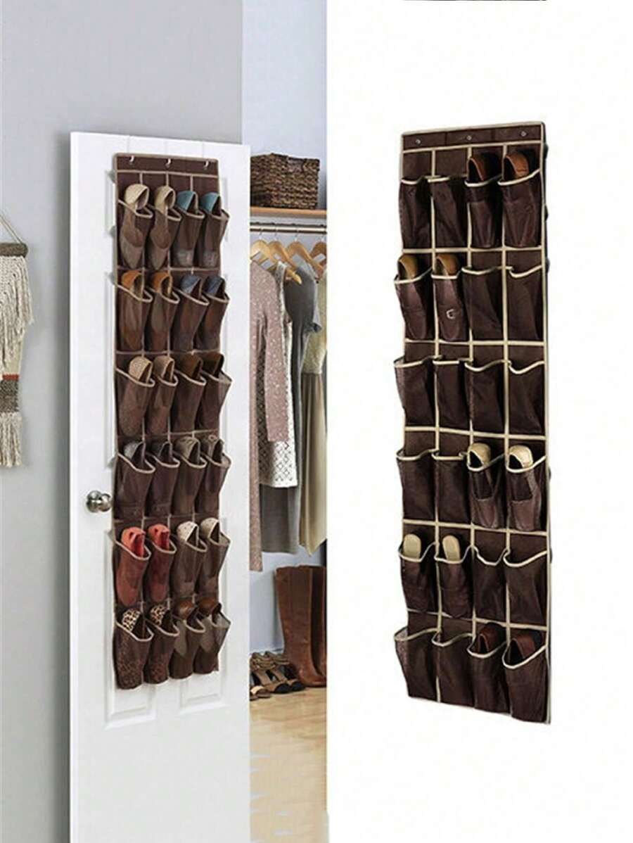 1 Pc Wall Hanging Shoe Storage Organizer Bag Shoes Rack Over The Door ...
