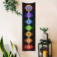 1 pieza de Tapiz de 7 Chakras, decoración bohemia de pared para meditación y yoga, para dormitorio, dormitorio universitario, sala de estar, entrada (sin accesorios), regalos, decoración de cumpleaños, graduación, decoración de habitación, tapiz de pared, bandera, decoración del hogar, decoración de habitación, decoración del dormitorio - Multicolor - Ver 7