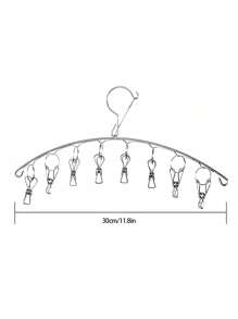 1 件 20 夹衣架，防风晾衣架衣架，加厚不锈钢晾衣架，用于晾晒袜子、胸罩、内衣、丝袜和手套