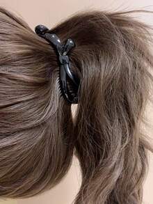 2pcs/1pc Elegant Heart & Banana Hair Clips, Suitable For Ponytail, Fit For Women's Daily, Party, Event Matching, Claw Clips, Hair Slide, Hair Barrettes, Head Accessories, Hair Accessories For Women