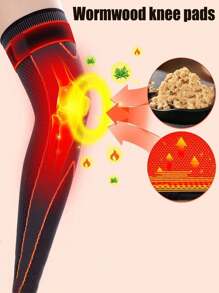 1 Pair Full Leg Compression Sleeve, Knee Support Protector Suitable For Men & Women Basketball, Cycling, Sports, Football Gym Accessories Knee Support - Black - View 5