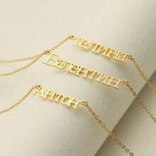 Customized 1pc Russian Name Necklace, Golden Name Necklace, Ladies Personalized Necklace, Men's Women's 316L Stainless Steel Necklace Jewelry,Cyrillic Delicate Name Necklace, Mother's Day Gift, Valentine's Day Gift - Multicolor - View 9