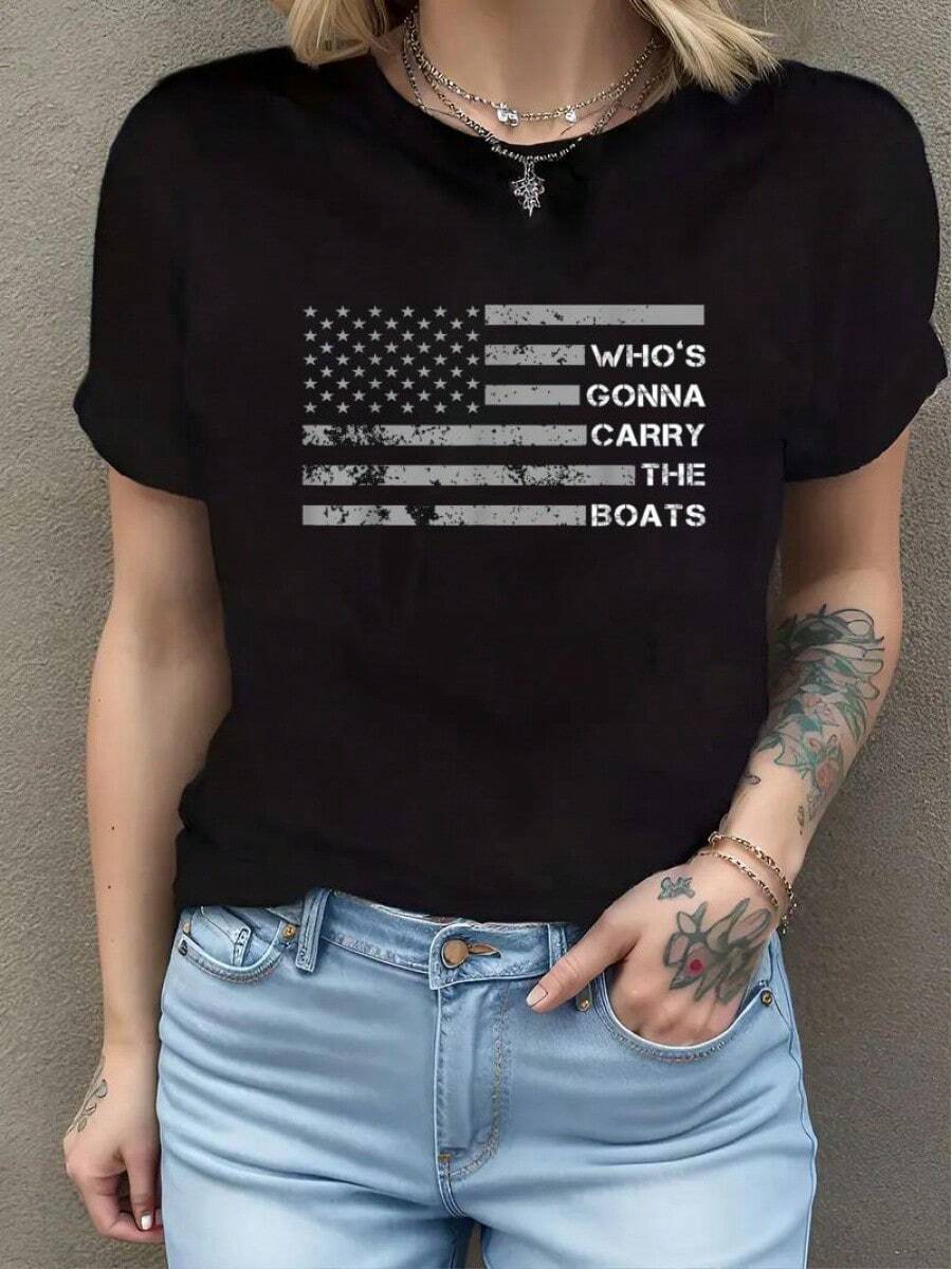 ¿Quién va a llevar los botes? Camiseta militar motivacional - Negro - Ver 1