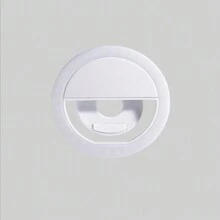 1pc White/Pink Portable Selfie Ring Light With UsBCharging, Photo Shoot, Beauty, And Skin EnhancementFunctions - Multicolor - View 9