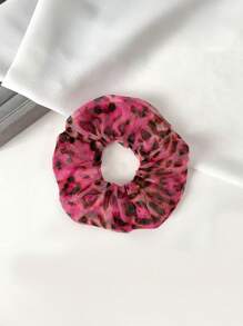 1pc Leopard Print Mesh Hair Scrunchie, Hair Tie, Hair Accessory ,Hair Accessories, Scrunchy Hair Ties