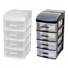 Organizador Cajonera De Escritorio 4 Niveles Oficina Escolar Joyero Para Anillos Pulseras - Negro - Ver 3