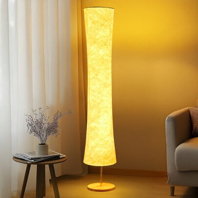 58 Inch Simple Design Modern Soft Light Floor Lamp 3 Color Lighting Remote Control, LED Lamp With Tyvek Fabric Shade,Brightness Adjustable For Living Room Bedroom Game Room