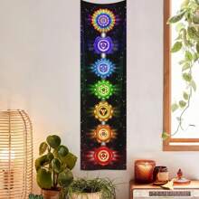 1 pieza de Tapiz de 7 Chakras, decoración bohemia de pared para meditación y yoga, para dormitorio, dormitorio universitario, sala de estar, entrada (sin accesorios), regalos, decoración de cumpleaños, graduación, decoración de habitación, tapiz de pared, bandera, decoración del hogar, decoración de habitación, decoración del dormitorio - Multicolor - Ver 14