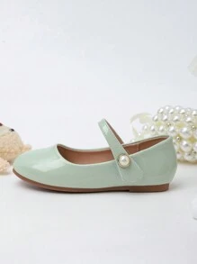 Beautiful Girls' Round Toe Casual Holiday Style Flats, Spring/Summer - Mint Green - View 6