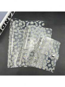 透明 PVC A5/A6/A7 笔记本封面，带可爱雏菊装饰，活页夹，返校，学校用品 - 小雛菊外殼活頁夾 - 查看 2