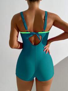 RWX VEST Women's Swimming Swimsuit With Modern And Comfortable Design 2025 XX329 - 水鴨藍 - 查看 2