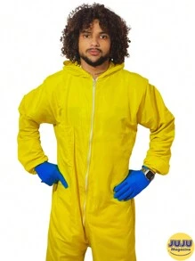 Carnaval Fantasia Breaking Bad Macacão Completo - Roupa+Luva+Mascara - Visão 6