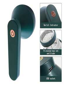 1个可充电便携式电动除毛器，有效快速去除衣物、家具和地毯上的绒毛和球状物（1个白色） - 彩色 - 查看 8