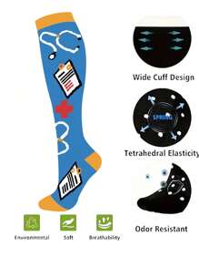 5 đôi tất thể thao nam nữ Tất nén tất thể thao nam nữ Tất đạp xe hỗ trợ người lớn lưu thông Chạy bộ, đạp xe, đi bộ đường dài, tất du lịch - Nhiều màu - Xem 6