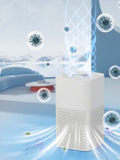 1 pieza Purificador de aire para el hogar, salas grandes de hasta 1200 pies², Purificador de aire MOOKA H13 True HEPA para dormitorio con mascotas con esponja aromática, limpiador de filtro de aire para humo, olores, caspa, polen (Blanco)