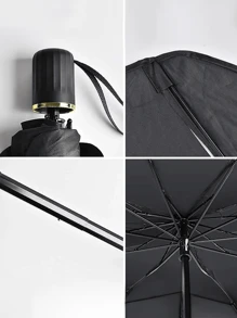 1pc Car Sunshade Umbrella - Protect Your Car Interior From Summer Sun - Windshield Protection And Shading Accessories - Black - View 12