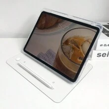360° 旋转透明平板支架，二合一亚克力三折支架，兼容 iPad Mini 6/7、iPad 7/8/9/10/11、iPad Air 3/4/5、iPad Air 11/13、iPad Pro 11/13、iPad 9.7/10.2/10.5/10.9/11/12.9、2019/2020/2021/2022/2024/2025