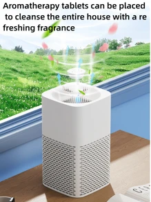 1 件适用于家庭大房间（面积达 1200 平方英尺）的空气净化器，MOOKA H13 真 HEPA 空气净化器，适用于卧室宠物，带香薰海绵，空气过滤器清洁剂，用于烟雾、异味、皮屑、花粉（白色） - 彩色 - 查看 7