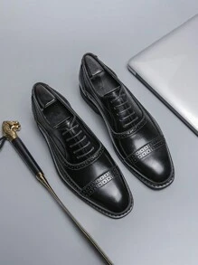 Zapatos Oxford casuales para hombres, de punta afilada, adecuados para negocios/vestimenta formal, apropiados para el trabajo, bodas, clubes, peluquerías, color negro, estilo coreano