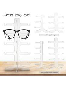 2 piezas Soporte para gafas de sol, estantería de exhibición de gafas de 5 niveles, estantería de exhibición de gafas transparente para almacenamiento y exhibición de gafas