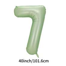40 英寸大数字气球，铝箔聚酯薄膜大数字气球，适用于生日派对用品装饰，圣诞节 - 橄欖綠 - 查看 11