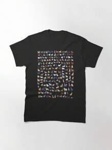 Every AKC Dog Breed Classic T-Shirt, Women's T-Shirt, 220g Pure Cotton, Casual Crew Neck, Perfect For Outdoors, Traveling, And Day Trips. - Black - View 1