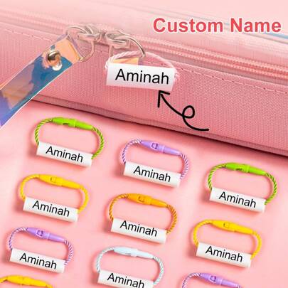 Design Your Own Name Circles: Personalized Shoe Name Tags With Colorful Lanyards For Water Bottles, Umbrellas, Shoes,Home & Living,Haunt Your Home, Autumn Home Refresh, Xmas Decoration,Home Harmony