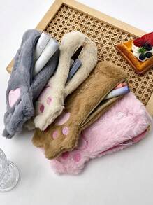 猫爪形铅笔盒，大容量可爱铅笔袋适合大学使用，猫爪文具袋，猫爪铅笔盒，猫爪铅笔盒 - 彩色 - 查看 3