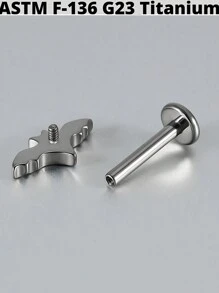 1PC G23 Titanium Bat Internal Thread Labret Lip Rings Pumpkin/Sword Ear Cartilage Tragus Helix Earring Lobe Piercing Jewelry - Titanium Plating Original Color - View 7