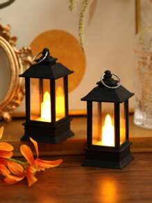 1 szt. Miniaturowa, ręczna, dekoracyjna lampka LED, zasilana bateryjnie, mała lampka nocna do dekoracji domu, lampka ozdobna ze świecą LED, mała lampka wiatrowa do dekoracji biurka, odpowiednia do dekoracji przyjęć, stołu jadalnego, lampionów ślubnych, oświetlenia do dekoracji stołu świątecznego