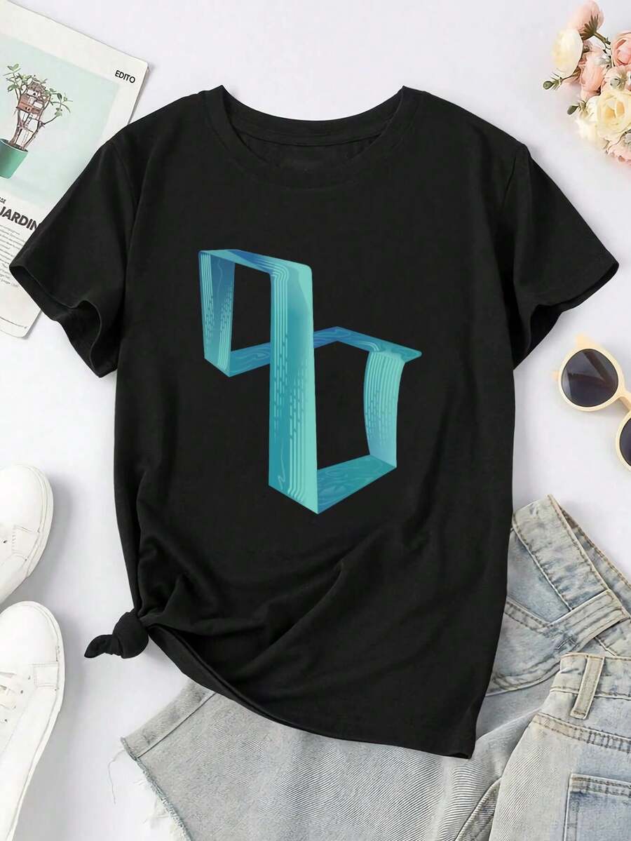 Infinity Falls Women's Women T-Women's Shirt With - Black - View 1