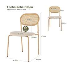 LIVLUX Dining Chairs - 原木色 - 查看 2