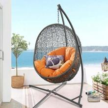 Höhe 215cm Hängemattenstütze, Gestell für Hängesessel, Stahlgestell für Hängestuhl, 110 x 113cm, Innen- und Außenbereich